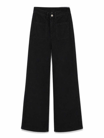 Jeans Wide Leg DEVON Negro HEVE