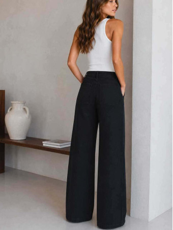 Jeans Wide Leg DEVON Negro HEVE
