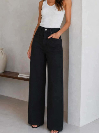 Jeans Wide Leg DEVON Negro HEVE