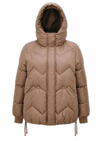 Cazadora Acolchada Capucha PRISCA Camel HEVE