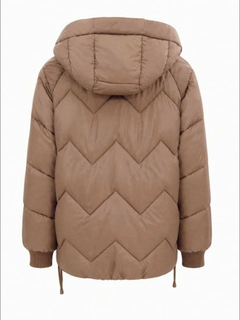 Cazadora Acolchada Capucha PRISCA Camel HEVE