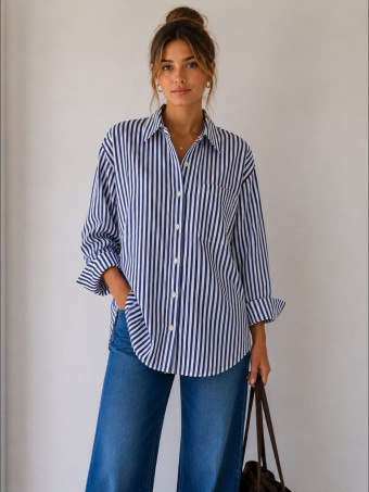Camisa Rayas PARKER Azul HEVE