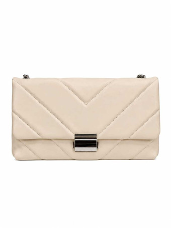 Bolso Acolchado con Cadena AVELINE Beige HEVE