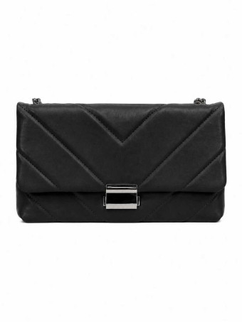 Bolso Acolchado con Cadena AVELINE Negro HEVE