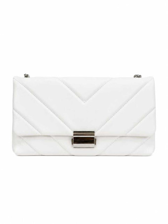 Bolso Acolchado con Cadena AVELINE Blanco HEVE