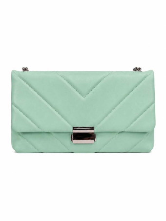 Bolso Acolchado con Cadena AVELINE Aguamarina HEVE