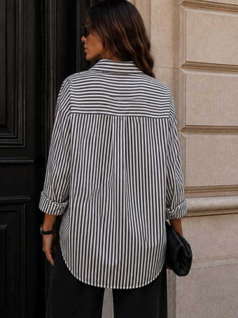 Camisa Rayas PARKER Negro HEVE