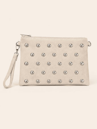 Bolso Efecto Ante Tachas SIDNEY Beige HEVE