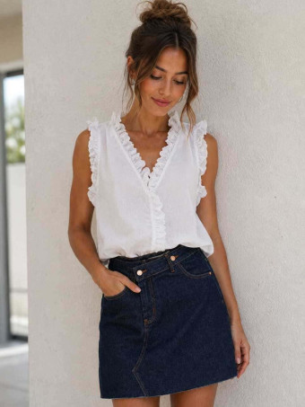Blusa Romántica ARIETTA Blanco HEVE