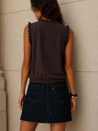 Blusa Romántica ARIETTA Marrón HEVE