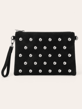 Bolso Efecto Ante Tachas SIDNEY Negro HEVE