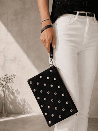 Bolso Efecto Ante Tachas SIDNEY Negro HEVE