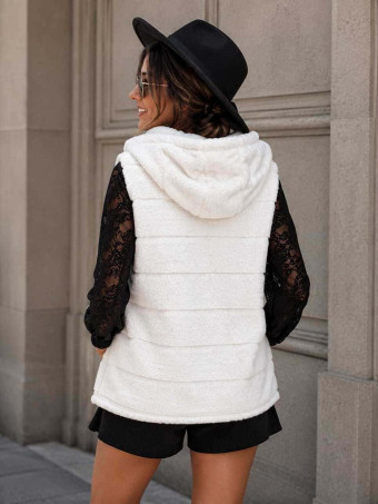 Chaleco Efecto Pelo GISELLE Blanco HEVE