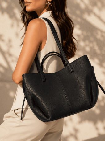 Bolso Cabas Abatanado VESPER Negro HEVE