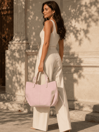 Bolso Cabas Abatanado VESPER Rosa HEVE