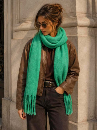 Bufanda Lisa Flecos SWOOSHIN Verde Trébol HEVE