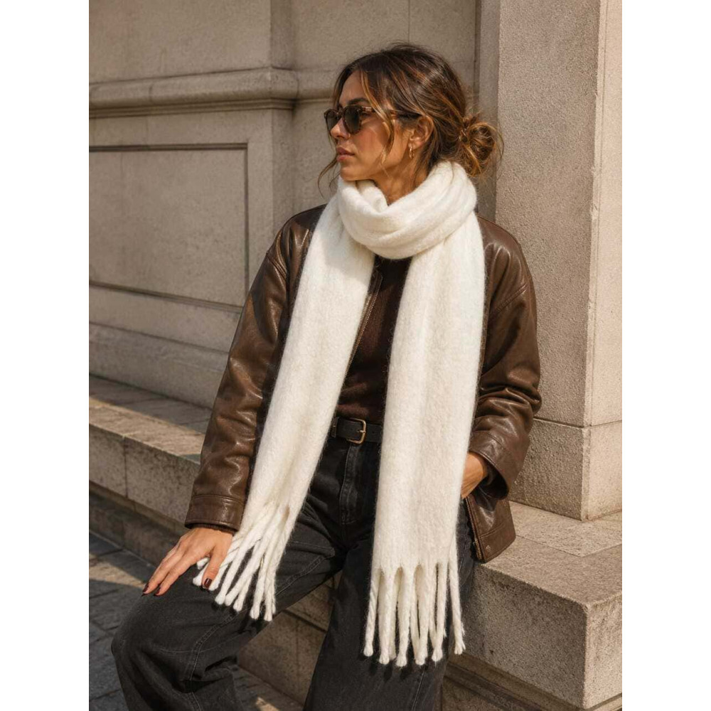 Bufanda Lisa Rectangular WHIMSTER Crudo HEVE