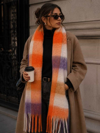 Bufanda Flecos Cuadros MODEMY 02 HEVE