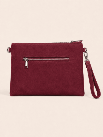 Bolso Efecto Ante Tachas SIDNEY Burdeos HEVE