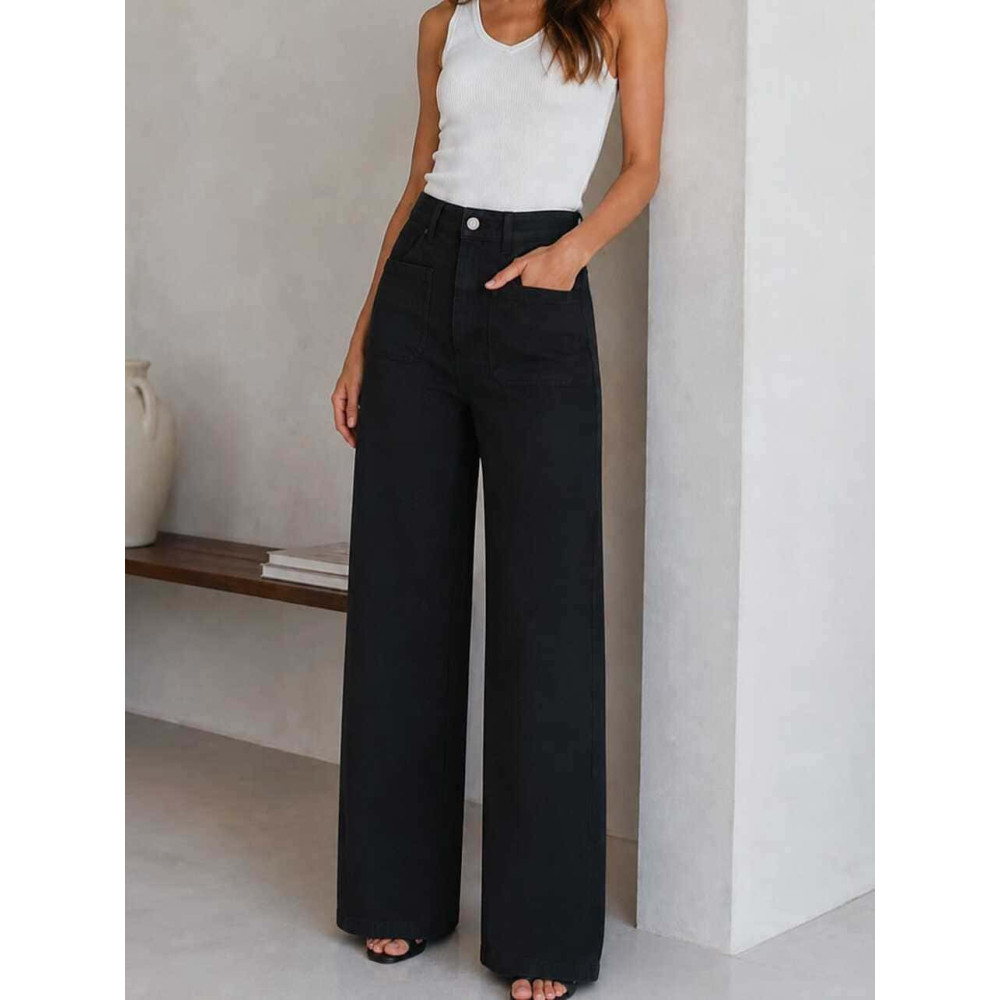Jeans Wide Leg DEVON Negro HEVE