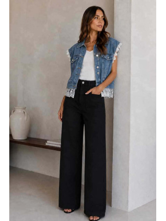 Jeans Wide Leg DEVON Negro HEVE
