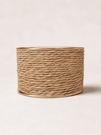 Brazalete Metal y Rafia ROYDEN Taupe HEVE