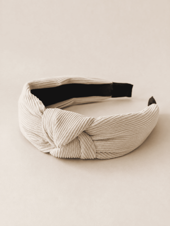 Diadema Pana con Nudo Beige HEVE