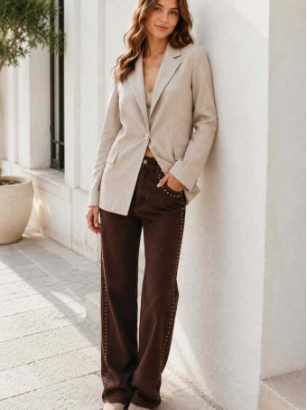 Blazer Lino Entallada NERELA Beige HEVE