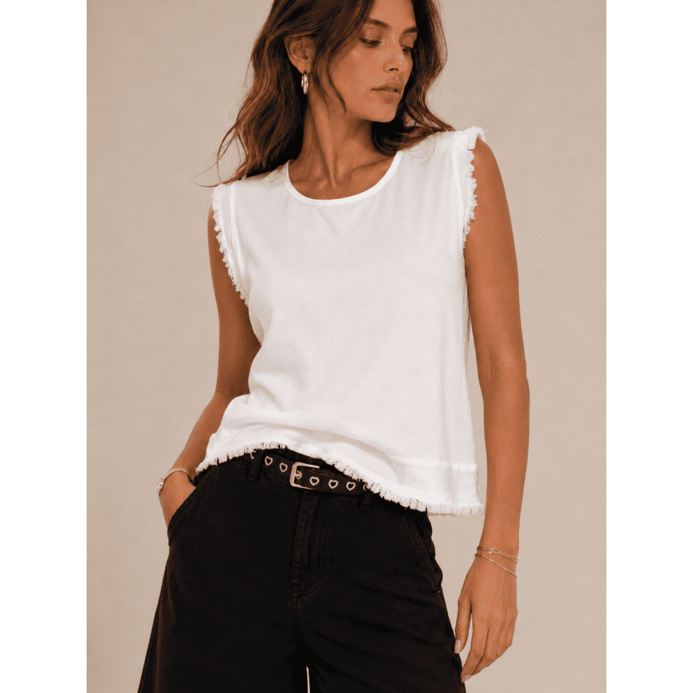 Camiseta Terminaciones Desflecadas SELKA Blanco HEVE