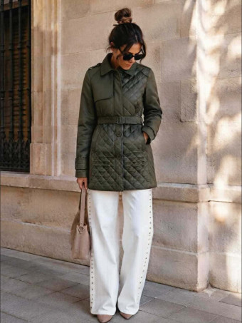 Gabardina Nylon Guateada SACHÉE Verde Militar HEVE
