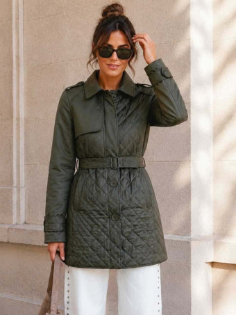 Gabardina Nylon Guateada SACHÉE Verde Militar HEVE