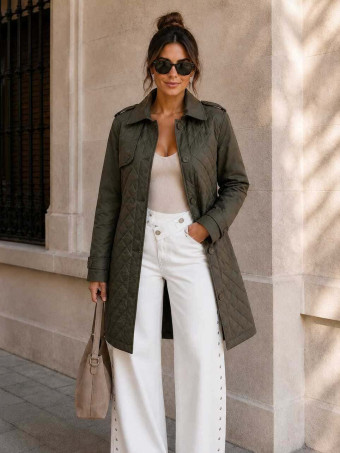 Gabardina Nylon Guateada SACHÉE Verde Militar HEVE