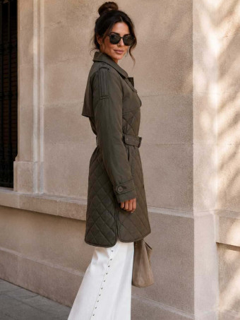 Gabardina Nylon Guateada SACHÉE Verde Militar HEVE