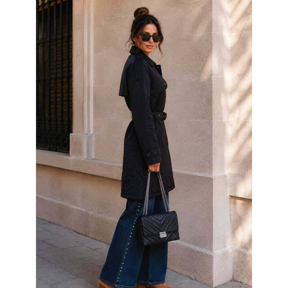 Gabardina Nylon Guateada SACHÉE Negro HEVE