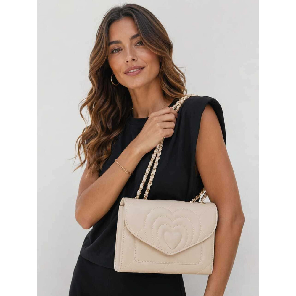 Bolso Corazón Cadena GLOVER Taupe HEVE