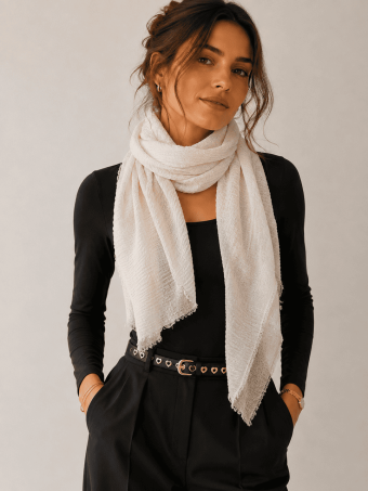 Fular Ligero Textura NATAGE Beige HEVE