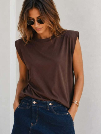 Camiseta Hombreras NOVALA Marrón HEVE