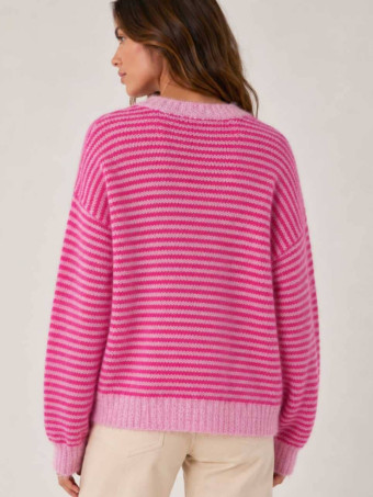 Jersey Rayas con Lentejuelas KAILUA Rosa HEVE