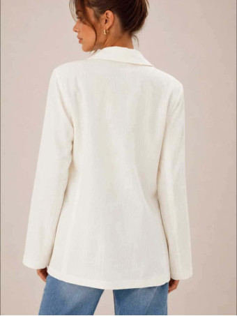 Blazer Lino Entallada NERELA Blanco HEVE