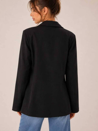 Blazer Lino Entallada NERELA Negro HEVE