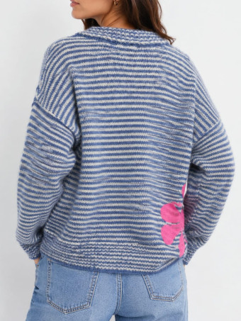 Jersey Rayas con Lentejuelas JORLEN Azul HEVE