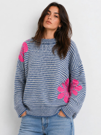 Jersey Rayas con Lentejuelas JORLEN Azul HEVE