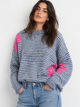 Jersey Rayas con Lentejuelas JORLEN Azul HEVE