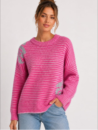 Jersey Rayas con Lentejuelas JORLEN Rosa HEVE