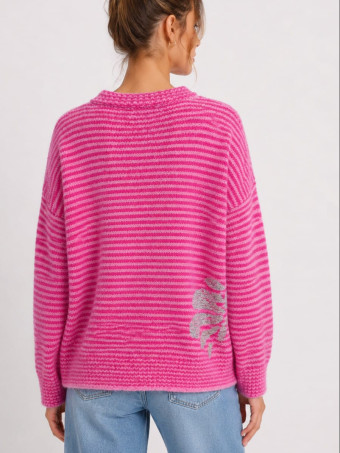 Jersey Rayas con Lentejuelas JORLEN Rosa HEVE