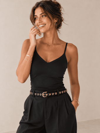 Top Push Up Microfibra NUVEA Negro HEVE