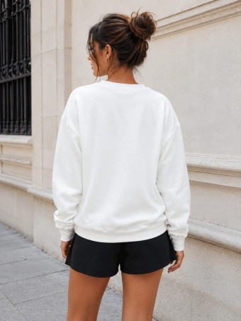Sudadera Estampada NAP QUEEN Blanco HEVE