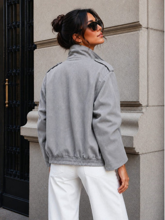 Cazadora Retro Efecto Ante KAPLAN Gris HEVE