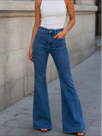 Jeans Flare High Waist MEDORA Blue Jean HEVE