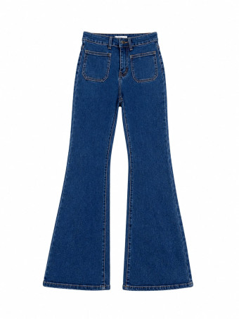 Jeans Flare High Waist MEDORA Blue Jean HEVE
